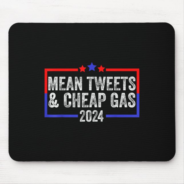 Mousepad Tweets Médios E Gás Barato Engraçado 2024 Pro Trum (Frente)