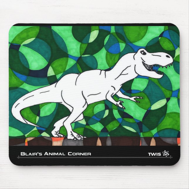 Mousepad TWIS Mousepad: O canto animal T Rex de Blair (Frente)
