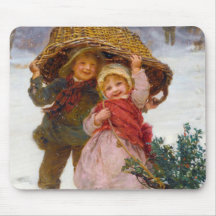 Two children in the snow by Frederick Morgan