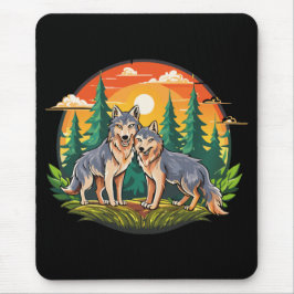 Mousepad Two wolves