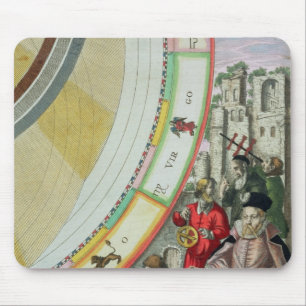 Mousepad Tycho Brahe, detalhe de um mapa que mostra seu