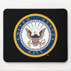 Mousepad U.S. Emblema do marinho do marinho  