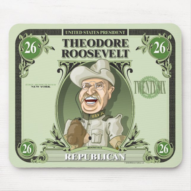 Mousepad U.S. Presidentes Mousepad: #26 Theodore Roosevelt (Frente)