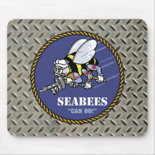 Mousepad U.S. Seabees do marinho