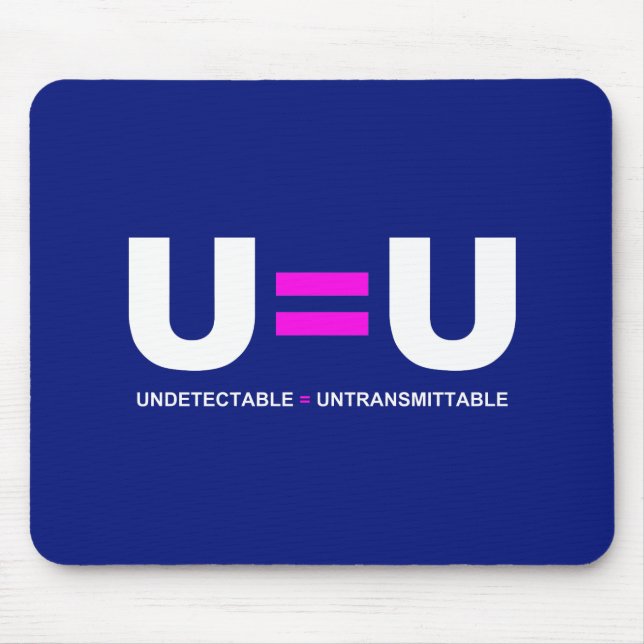 Mousepad U=U O HIV Indetectável Igual a Intransmissível (Frente)