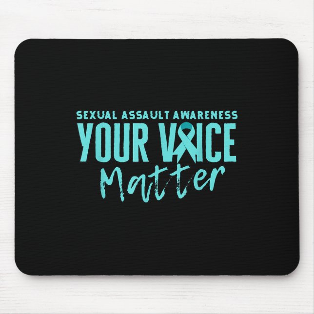 Mousepad Ual Ault Awarness 2025 Teal Ribbon Your Voice S (Frente)