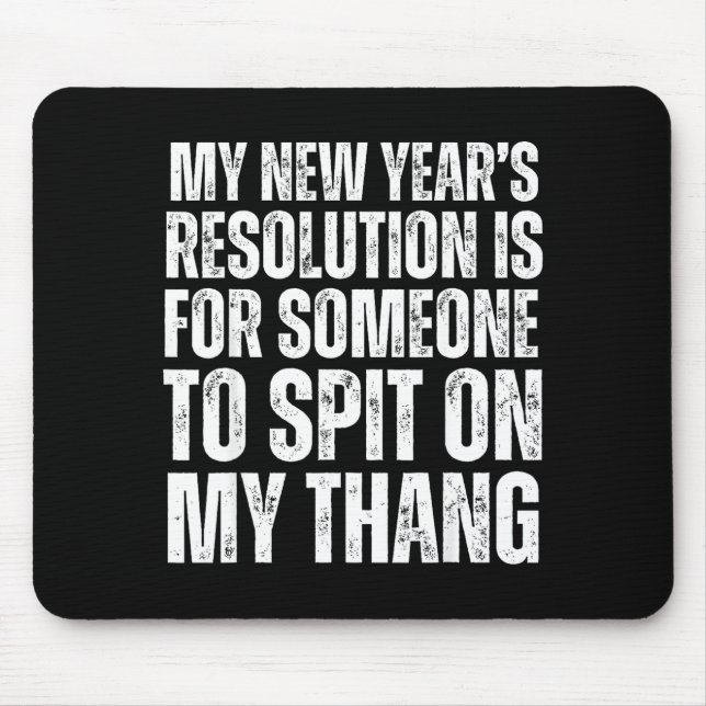 Mousepad Ual Innuendo Funny Offensive Adult Humor New Years (Frente)