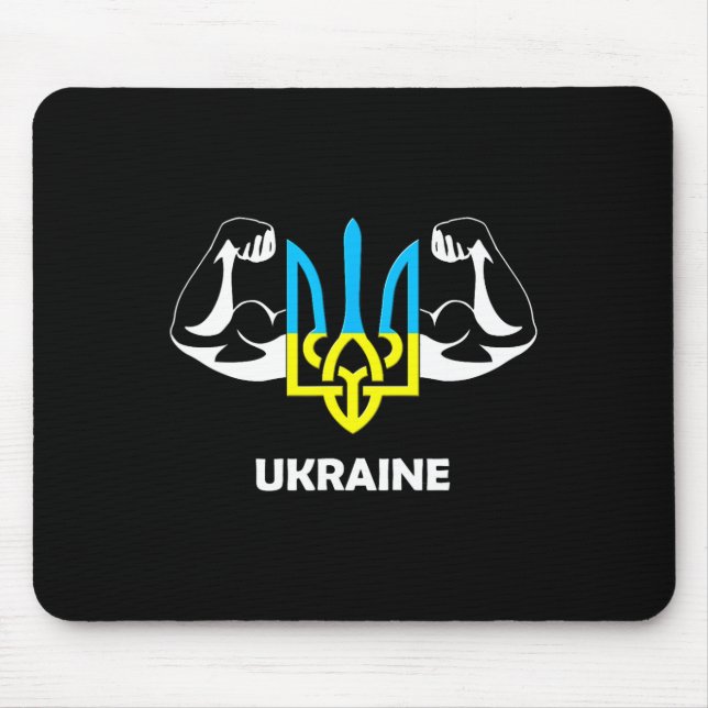Mousepad Ucrânia É Poder! Emblema Da Ucrânia. Tridente. 1  (Frente)