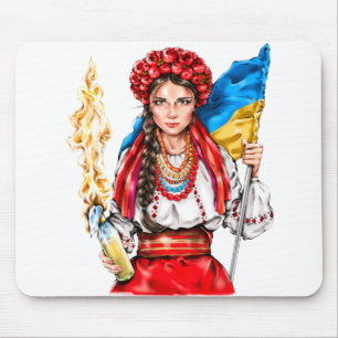 Mousepad Ucraniana lutando pela liberdade