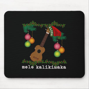 Mousepad Uke Mele Kalikimaka Ukulele Músicas de Natal Aloha