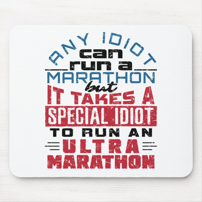 Mousepad Ulmarathon Runner Qualquer Idiot Pode Executar (Frente)