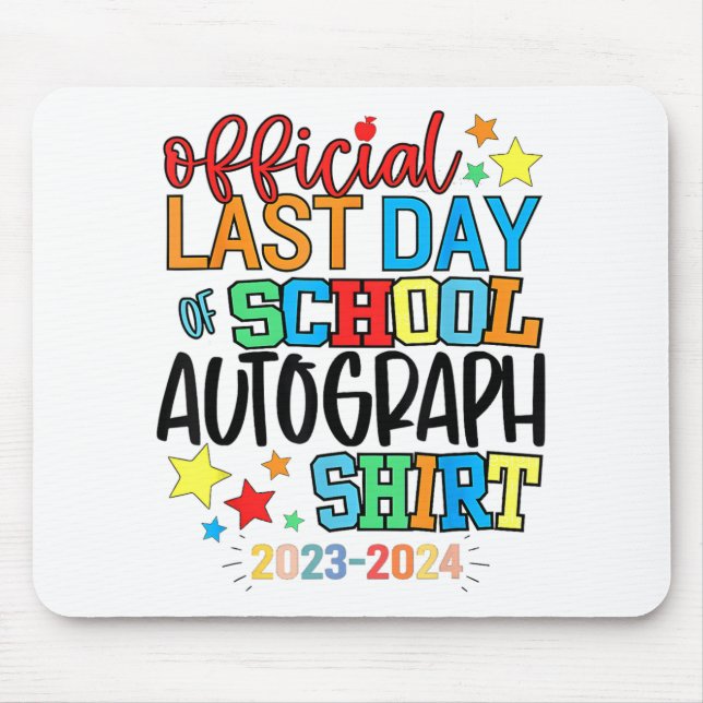 Mousepad Último Dia De Pós-Graduação Do Jardim De Autografi (Frente)
