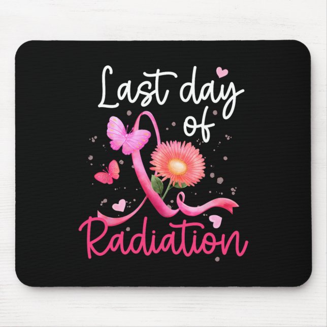 Mousepad Último Dia De Radiação Cardíaco Floral S Cancer (Frente)