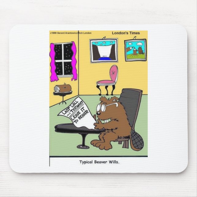 Mousepad Último testamento e testamento do castor típico (Frente)