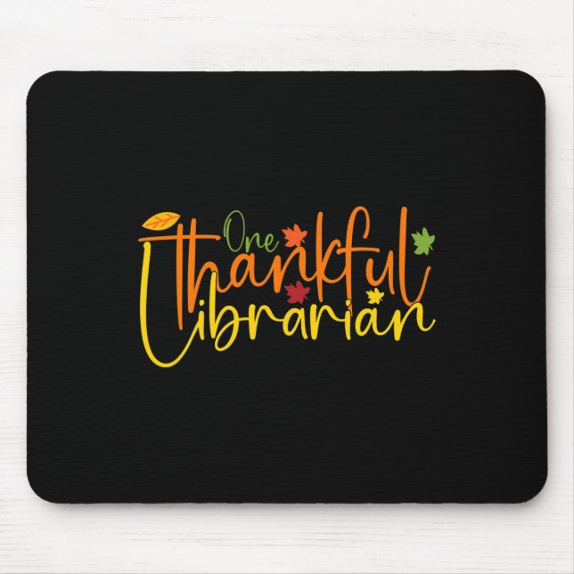 Mousepad Um agradecimento da Bibliotecária Tee Fall Autumn  (Frente)
