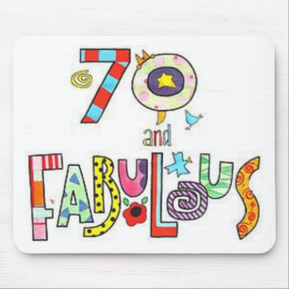 Mousepad Um aniversário velho e fabuloso de 70 anos