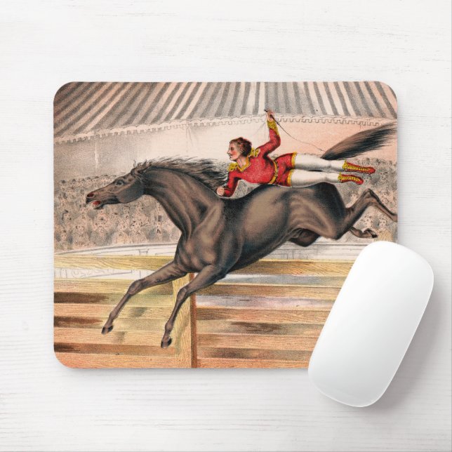 Mousepad Um Artista De Circo A Andar Com Um Cavalo De Salto (Com mouse)