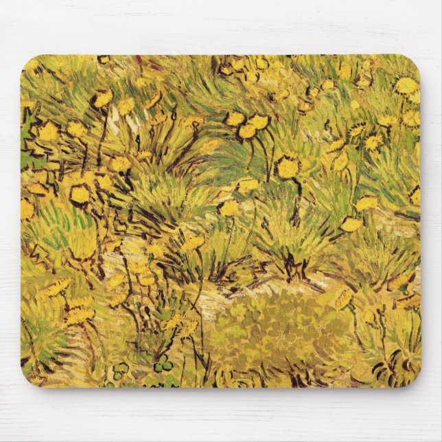 Mousepad Um Campo de Flores Amarelas por Vincent van Gogh (Frente)