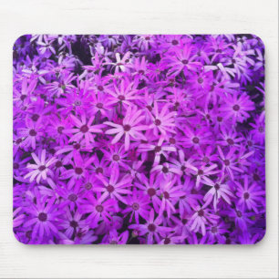 Mousepad Um campo de margaridas roxas e rosa