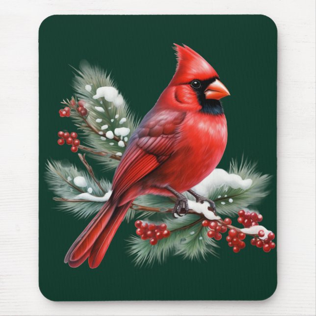 Mousepad Um Cardinal Vermelho (Frente)
