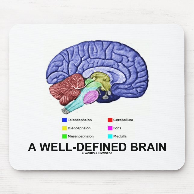 Mousepad Um cérebro bem definido (humor anatômico do (Frente)