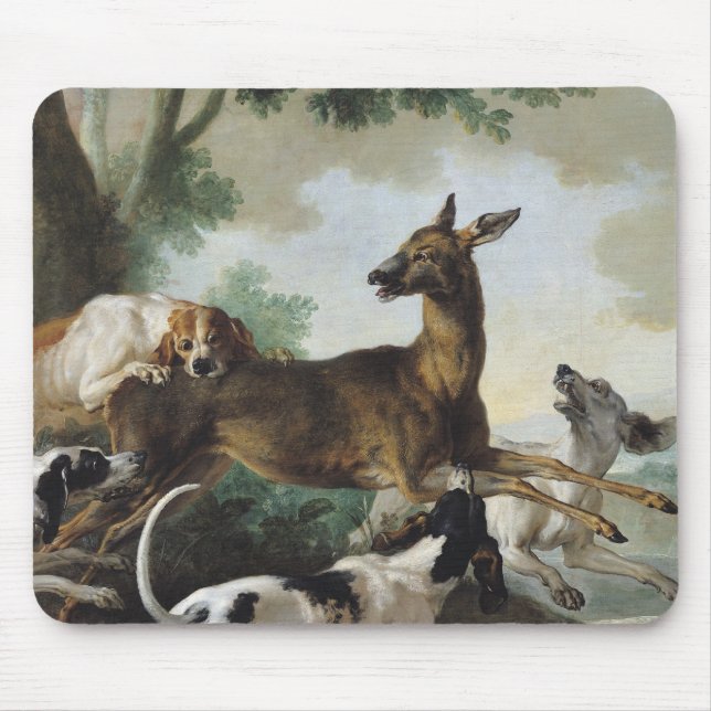 Mousepad Um cervo perseguido por cães, 1725 (Frente)
