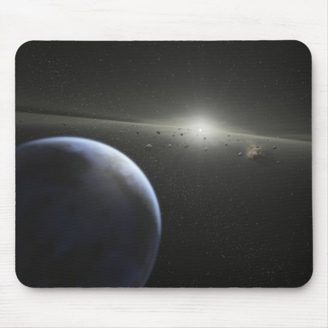 Mousepad Um cinturão de asteroides em órbita ao redor de um (Frente)