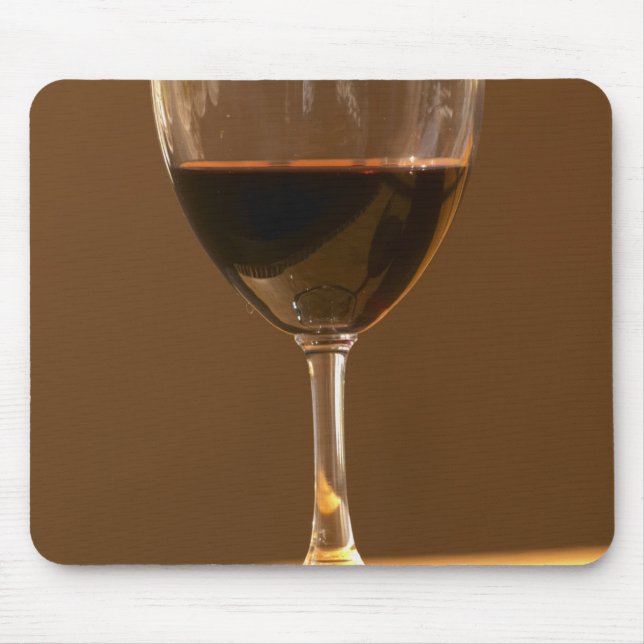 Mousepad Um copo de tinto Chateau Belgrave à luz do sol - (Frente)