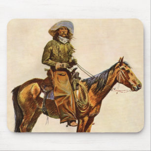 Mousepad Um Cowboy do Arizona por Remington, Western Vintag