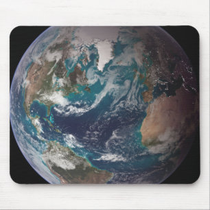 Mousepad Um de vista completa da terra que mostra os dados