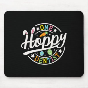 Mousepad Um Dentista Alegre Orelhas de Coelho Funny Easter 