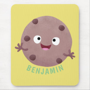 Mousepad Um desenho animado de biscoito de chocolate inteli