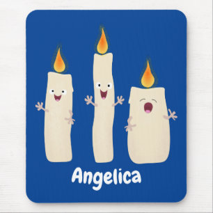 Mousepad Um desenho animado de três velas
