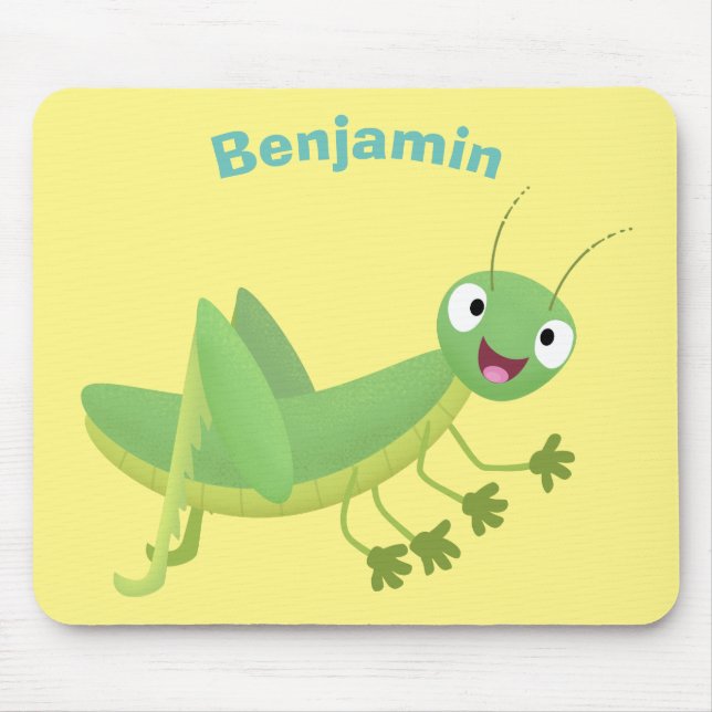 Mousepad Um desenho animado verde-giro (Frente)