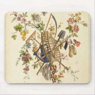 Mousepad Um design de matéria têxtil do jardim, 'do un