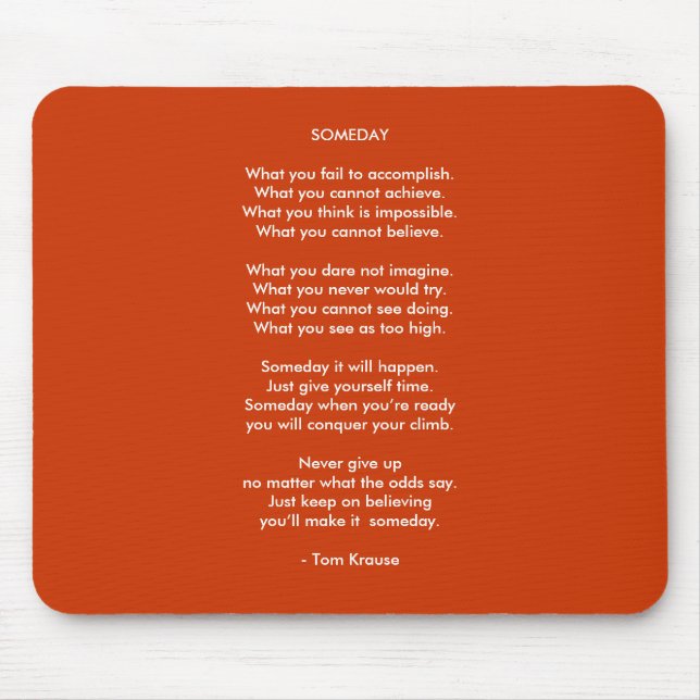 Mousepad Um dia (Frente)