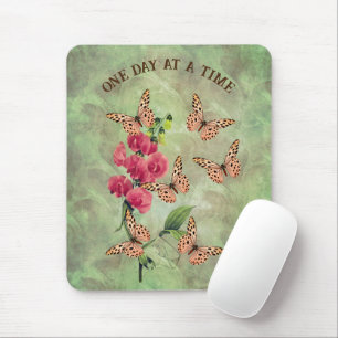 Mousepad Um Dia de cada Vez, Flor de Borboleta Inspirado