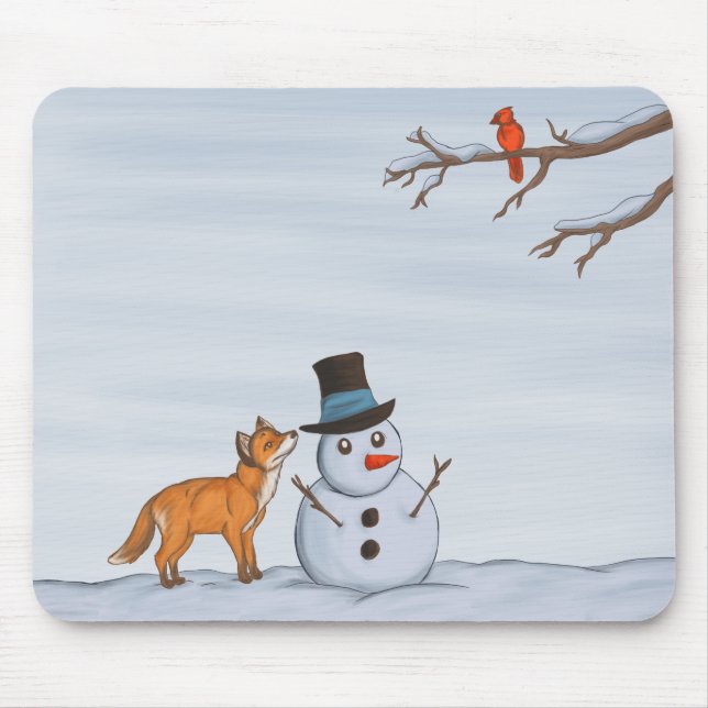 Mousepad Um dia de neve silenciosa (Frente)