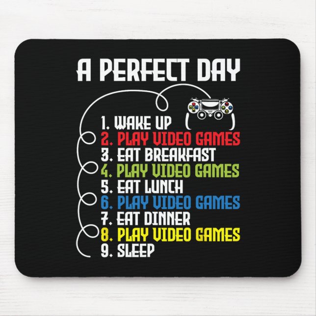 Mousepad Um Dia Perfeito - Jogos Engraçados 1 (Frente)