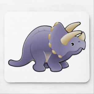 Mousepad Um dinossauro amigável bonito do triceratops