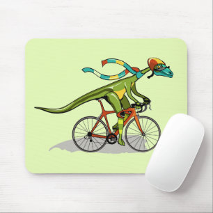 Mousepad Um Dinossauro Anabisetia Andando De Bicicleta.