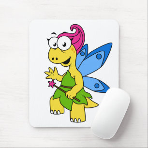 Mousepad Um Dinossauro Fairysaur De Cartoon.