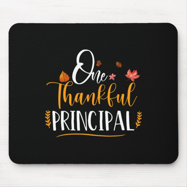 Mousepad Um Diretor Escolar Agradável Cai Ação de Graças Pr (Frente)