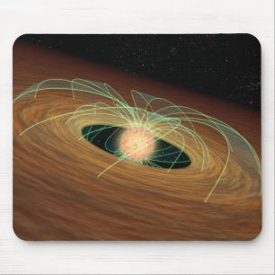 Mousepad Um disco deformação empoeirado na órbita