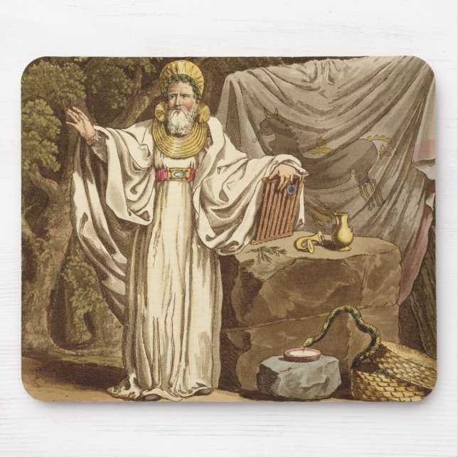 Mousepad Um Druid do arco em seu hábito judicial, gravado (Frente)