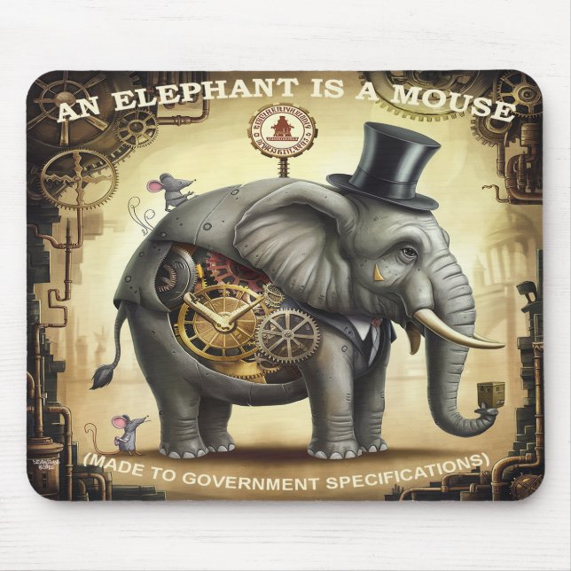 Mousepad Um Elefante é um (Frente)