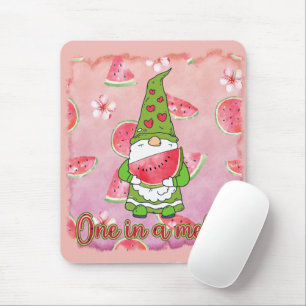 Mousepad Um em um melão Gnomo Verde e Melancia