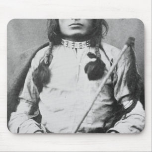 Mousepad Um guerreiro de Bull, 1882 (foto de b/w)