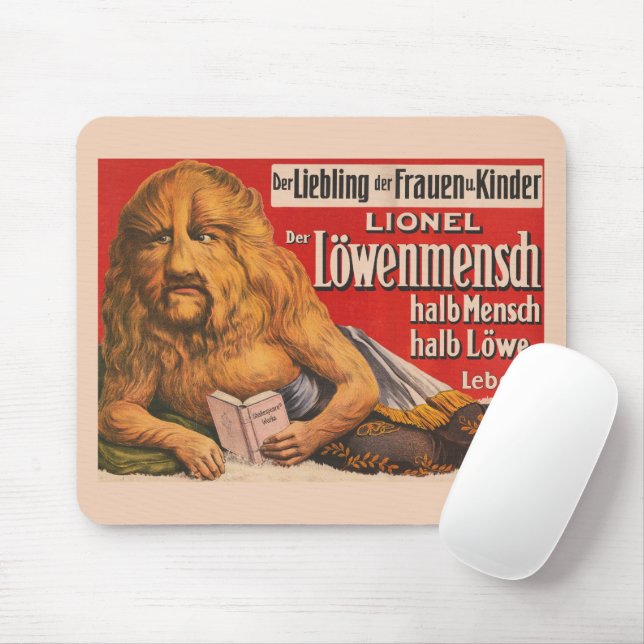 Mousepad Um Homem Com Leões A Ler Shakespeare, 1913. (Com mouse)