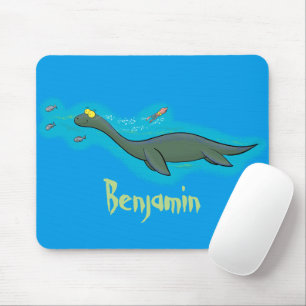 Mousepad Um lindo e feliz desenho animado de monstro do mar